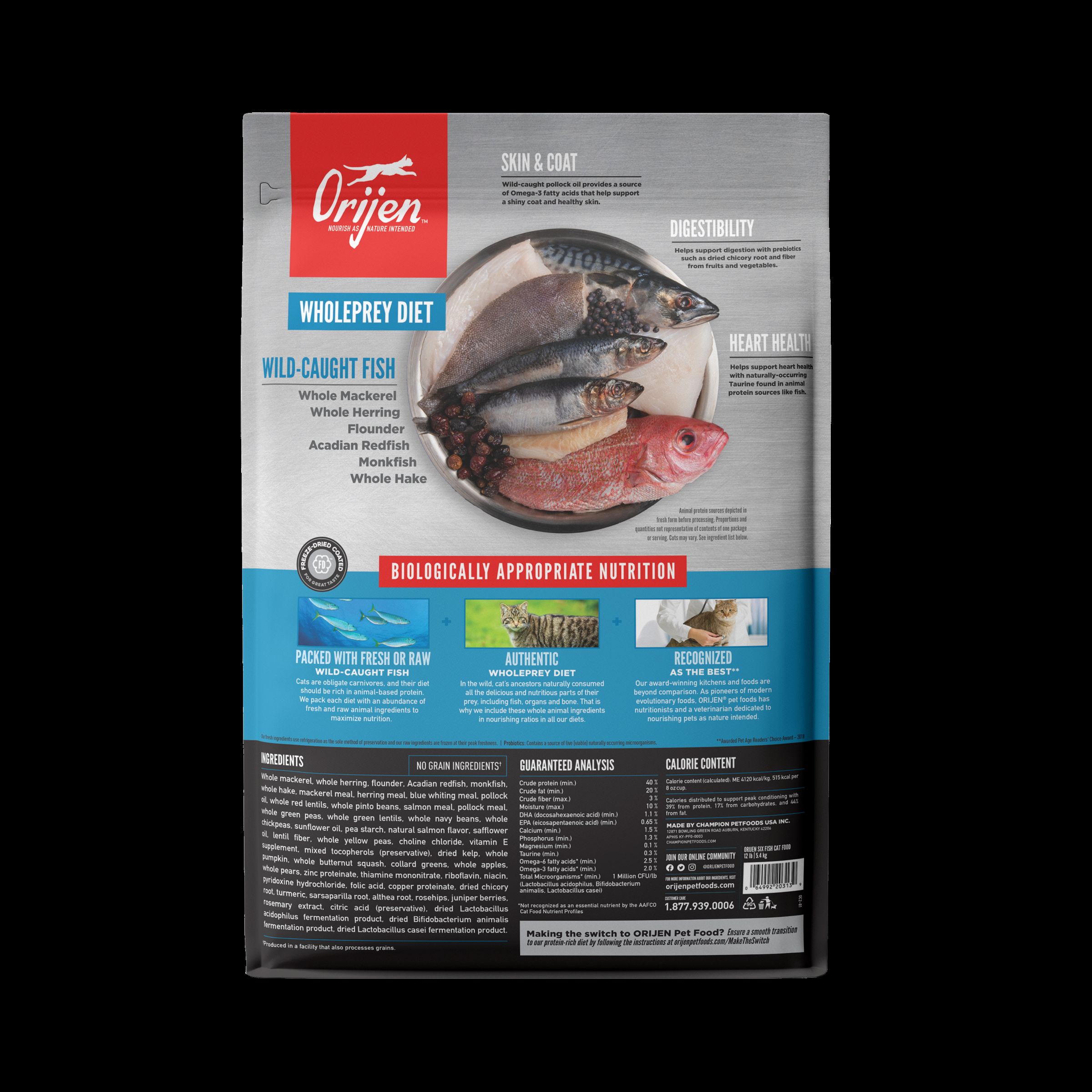 ORIJEN Six Fish Cat 5,5 kg - Imagen 2