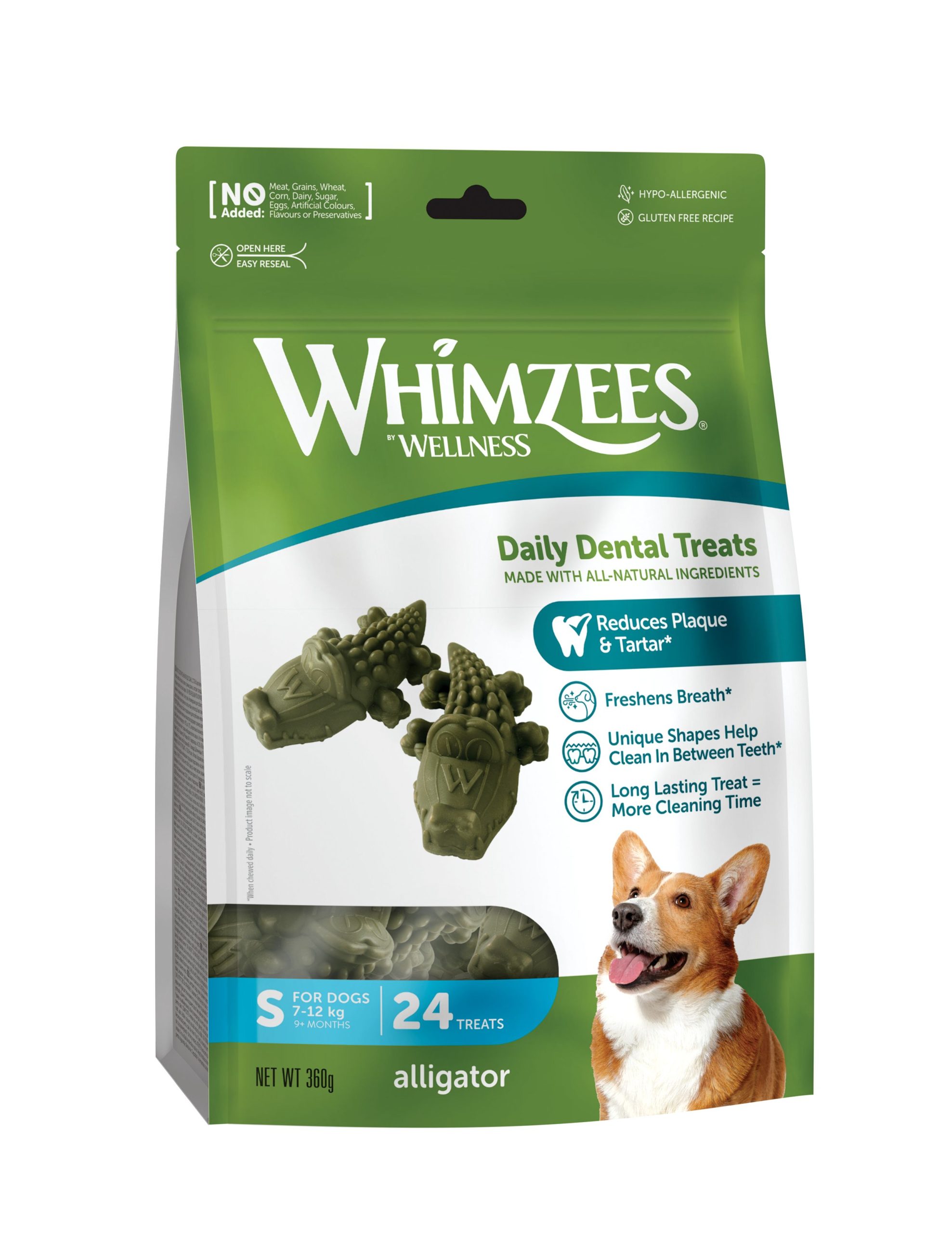 Whimzees Alligator S 24 unidades